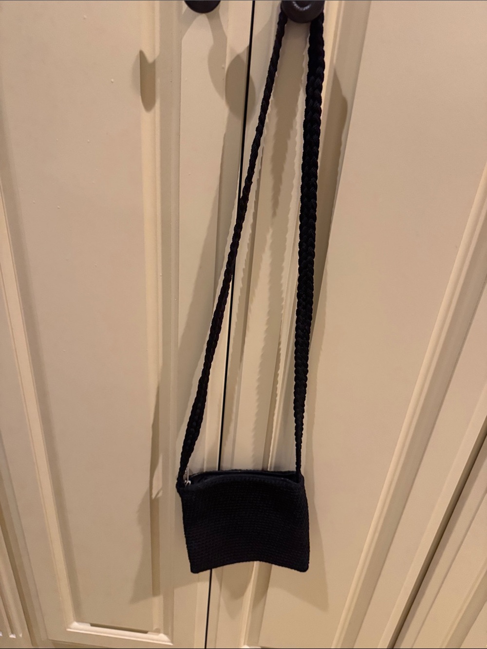 The Sak Black Woven Crossbody with Braided Strap
